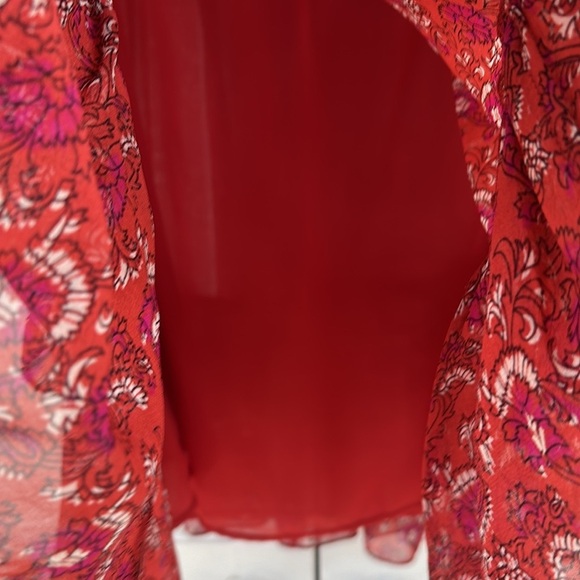 Ulla Johnson Ruby Red Ollie Dress Size 4 Valentines Day Silk Floral Mini Dress - Picture 10 of 17